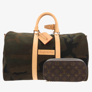 LOUIS VUITTON Monogram Camouflage Keepall 55 Travel Duffle Bag For