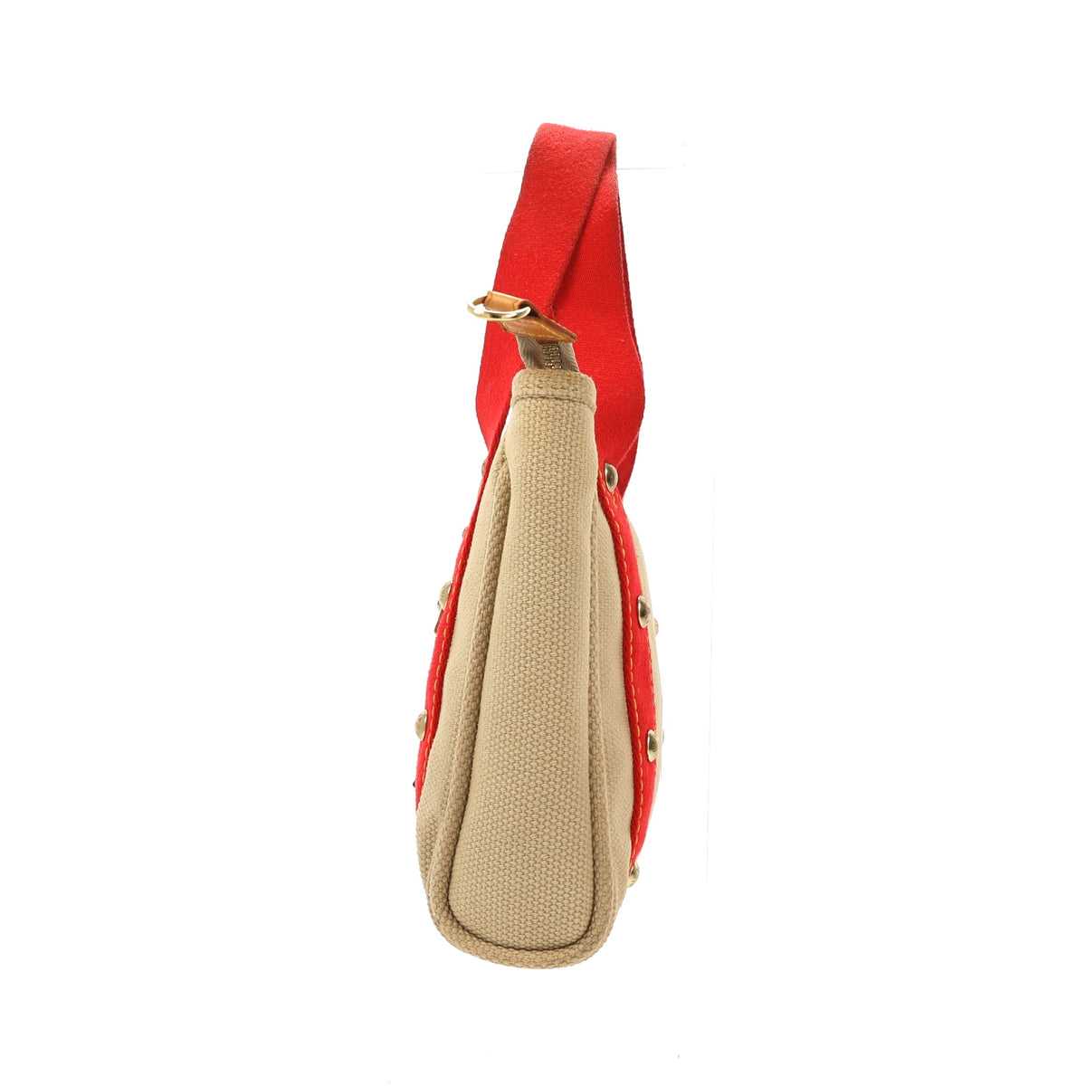 Louis Vuitton Handbag in Beige Fabric – Fancy Lux
