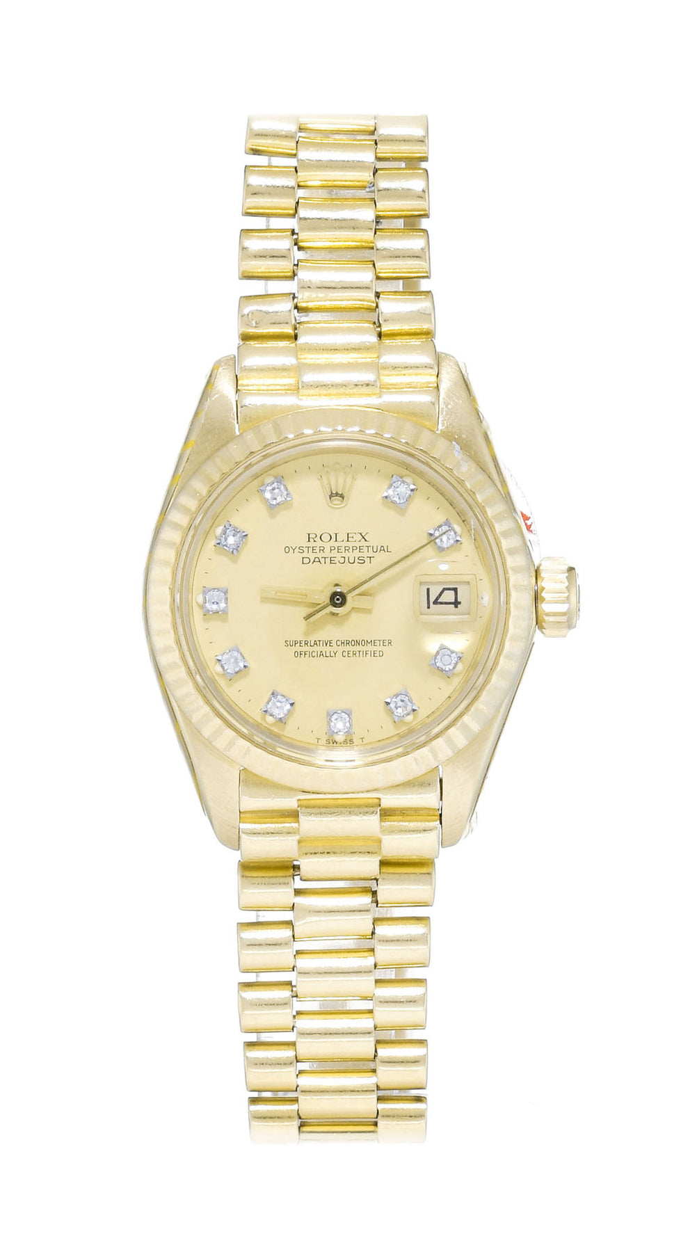 Rolex Datejust wristwatch in 18K yellow gold and diamonds – Fancy Lux
