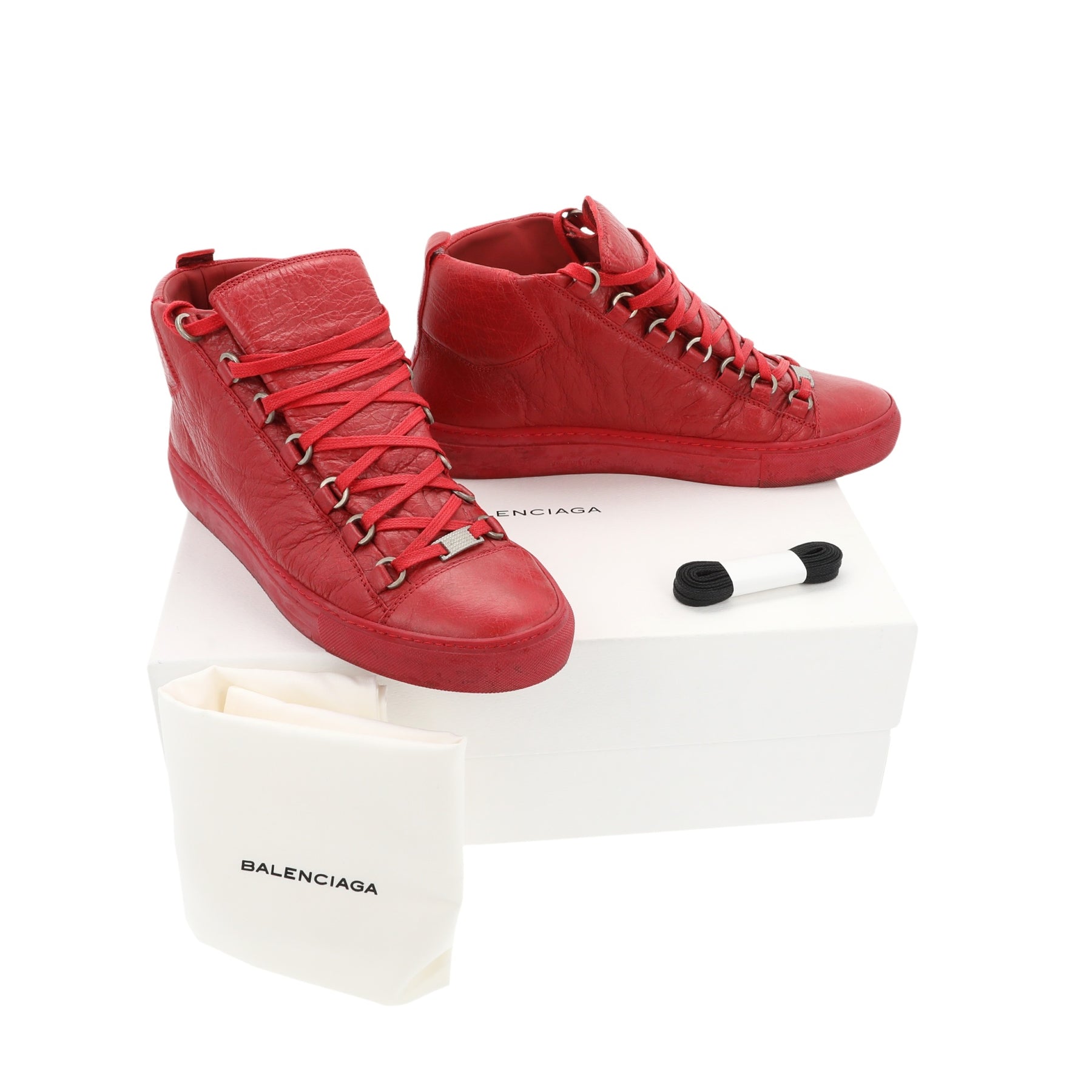 fordom erektion vindruer Balenciaga Arena High Sneakers in Red Leather EU 41 – Fancy Lux
