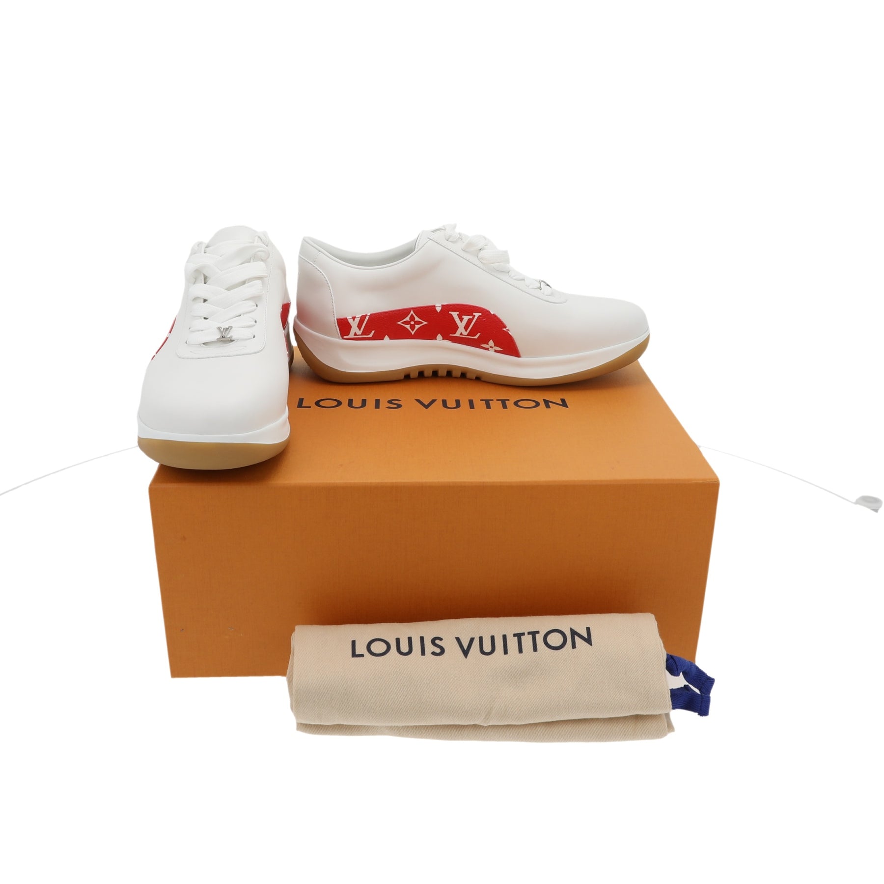 Louis Vuitton x Supreme Monogram IV Run Away Sneakers Shoes