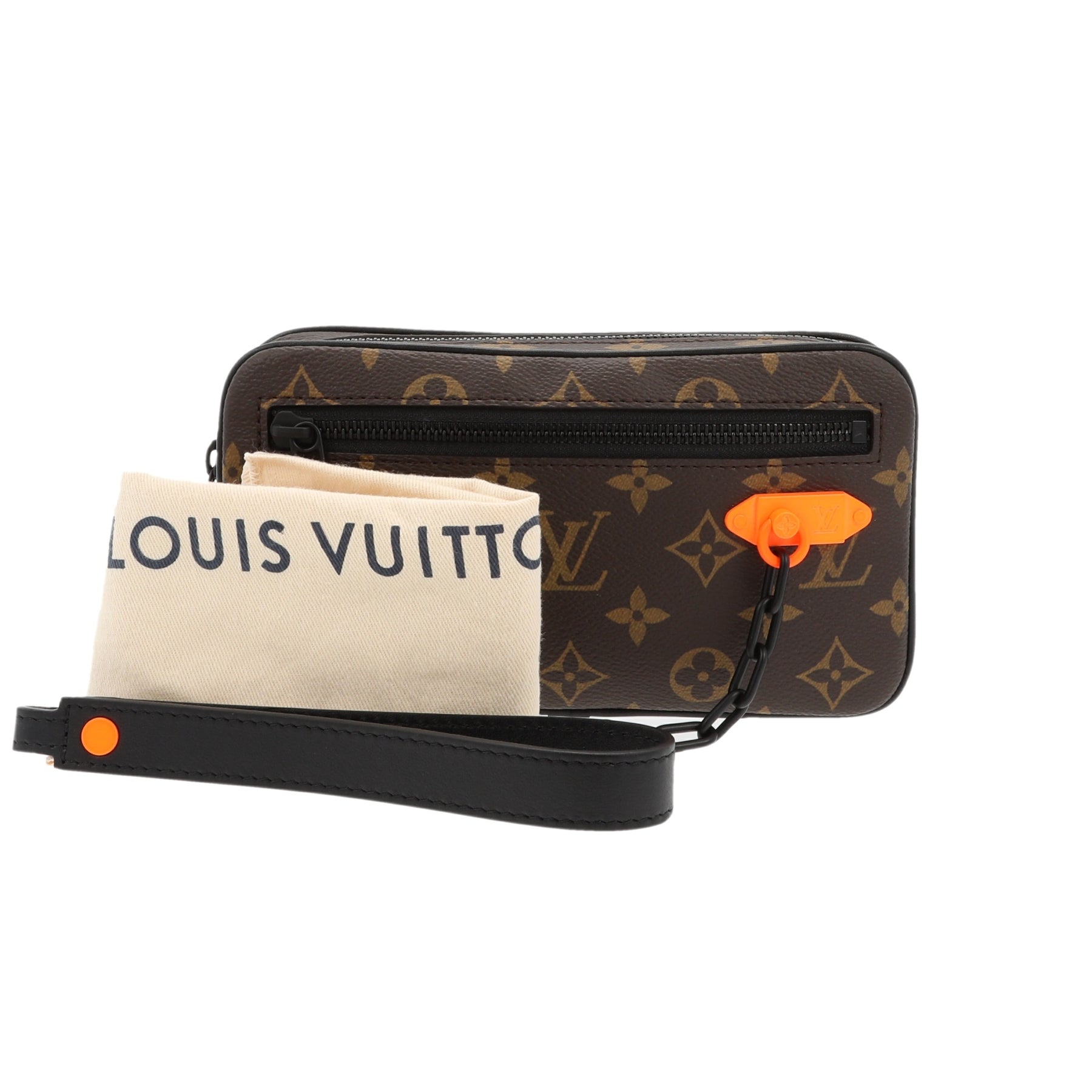 Louis Vuitton x Virgil Abloh Volga Monogram Pochette with chain – Fancy Lux