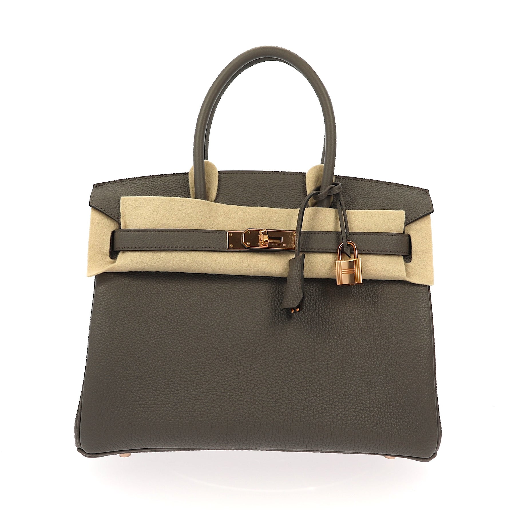 Hermes Birkin 30 Bag Etain Gray Gold Hardware Togo Leather at 1stDibs