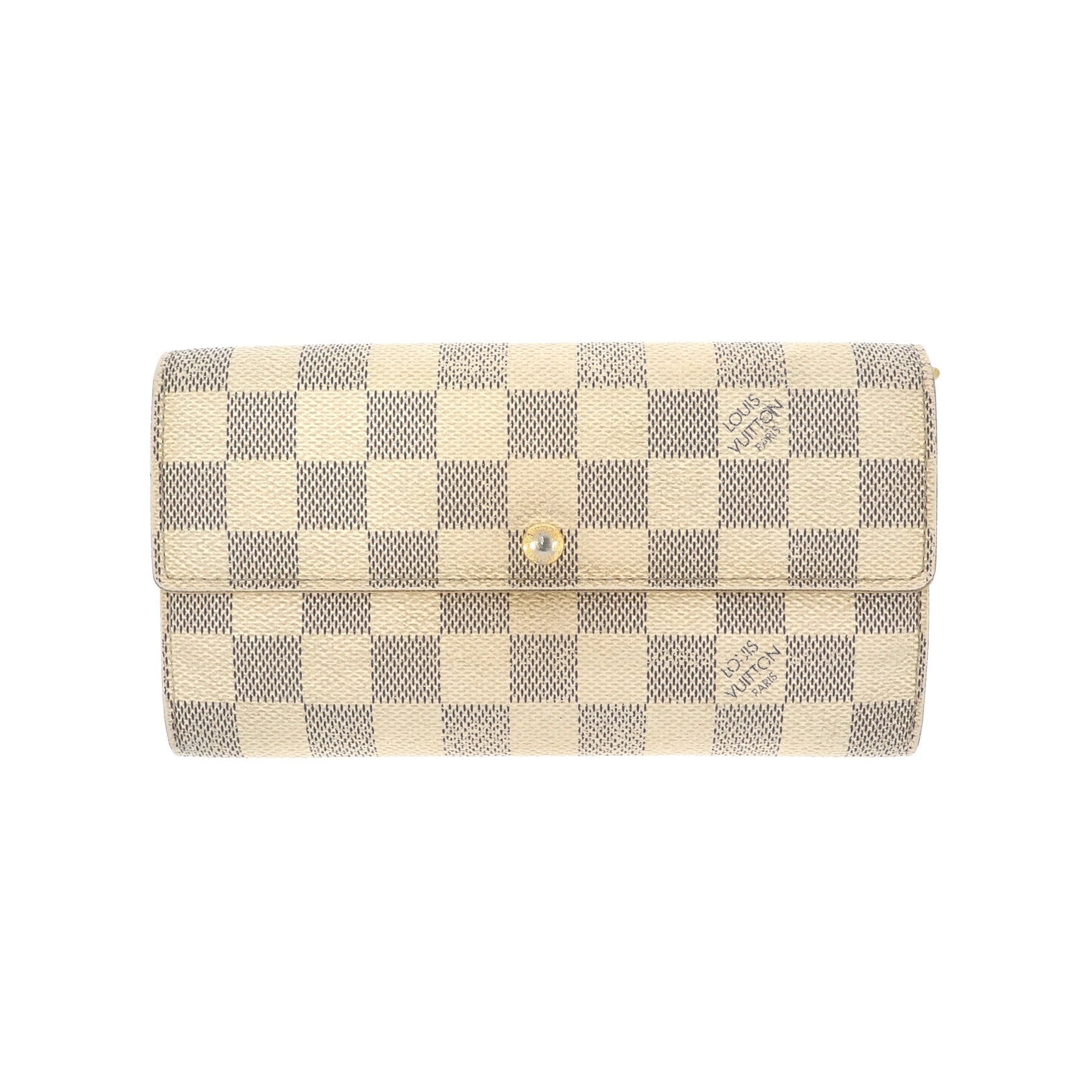 Louis Vuitton, Bags, Auth Louis Vuitton Whiteblue Checkered Wallet