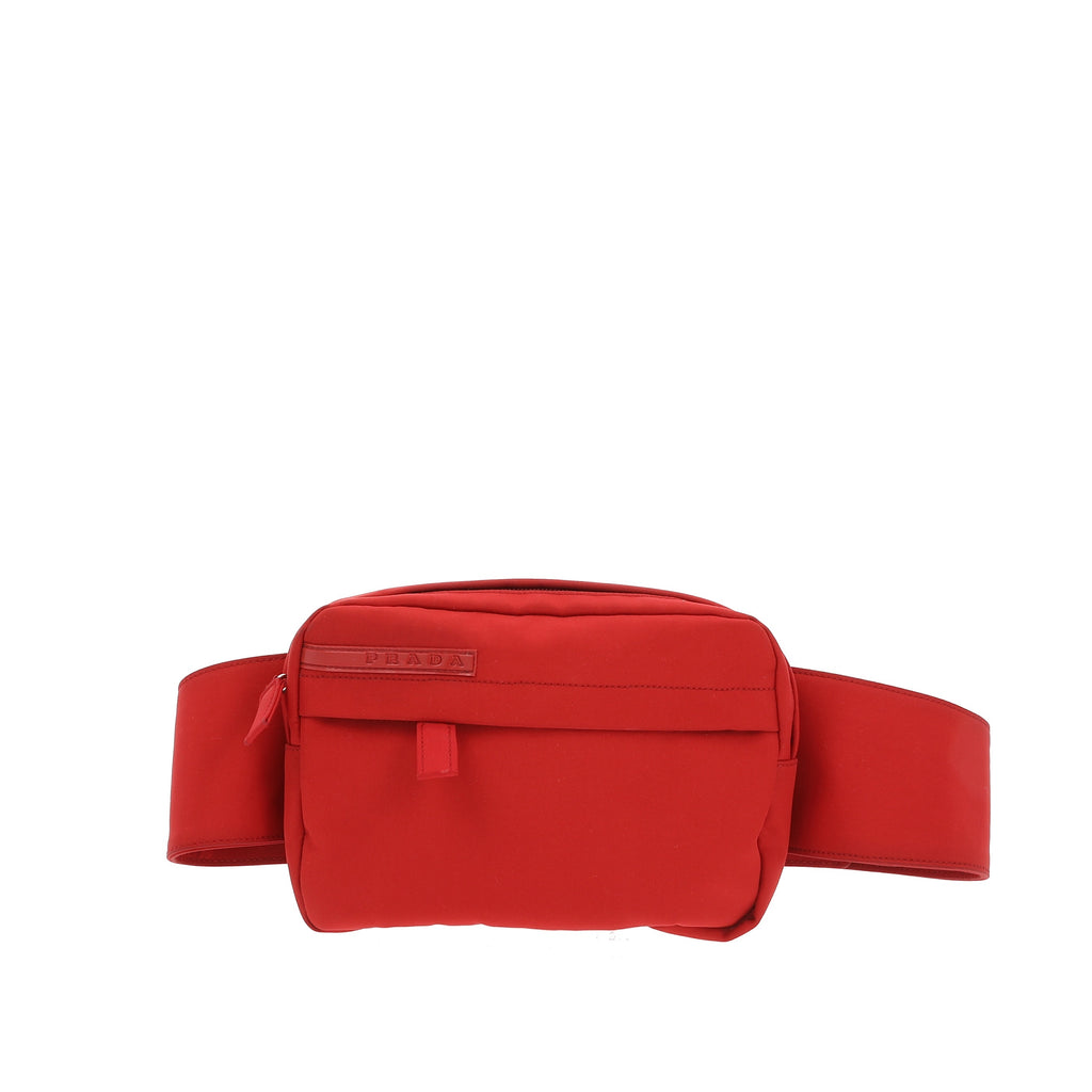 Prada waist bag in red fabric – Fancy Lux