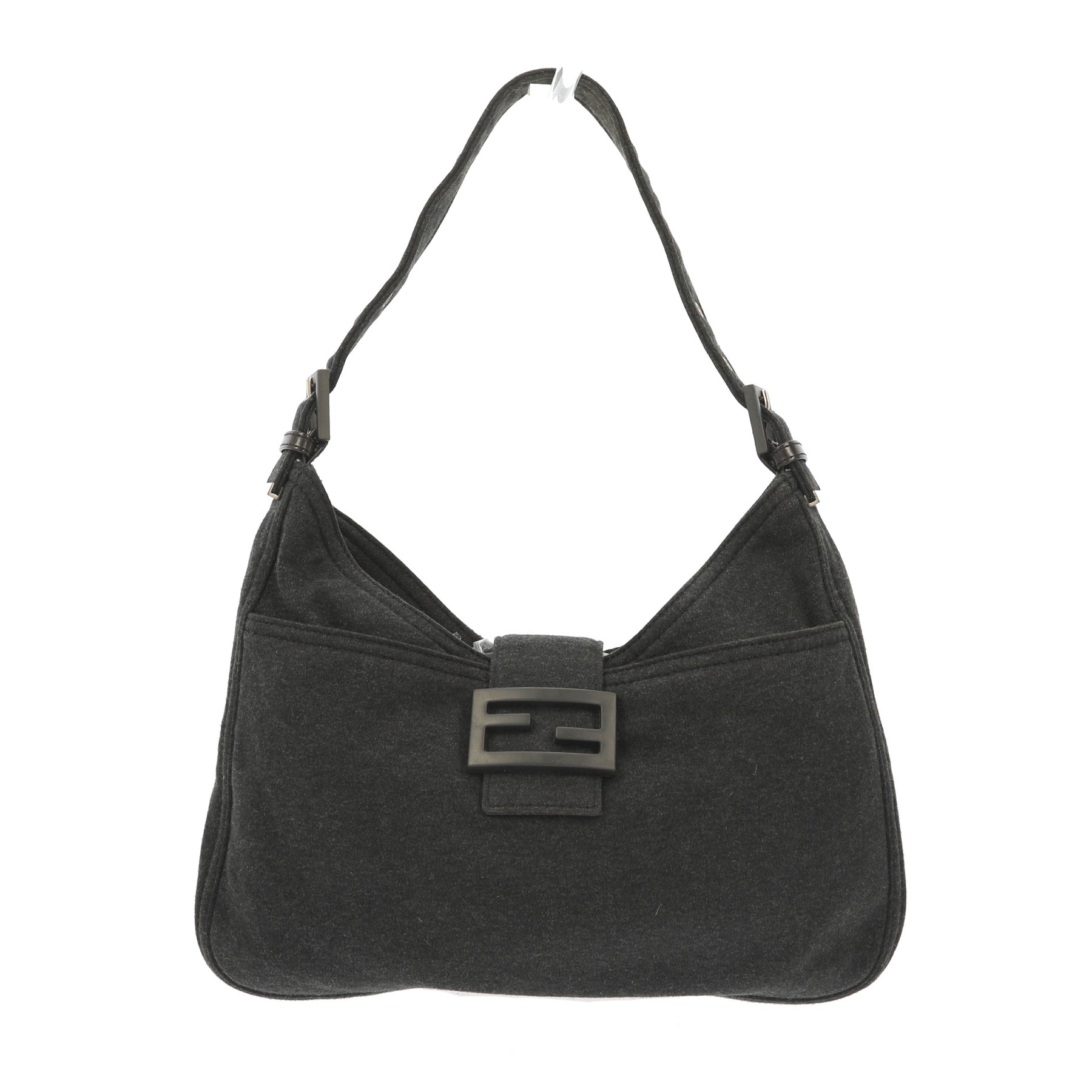 Fendi Vintage Black Leather Shoulder Bag
