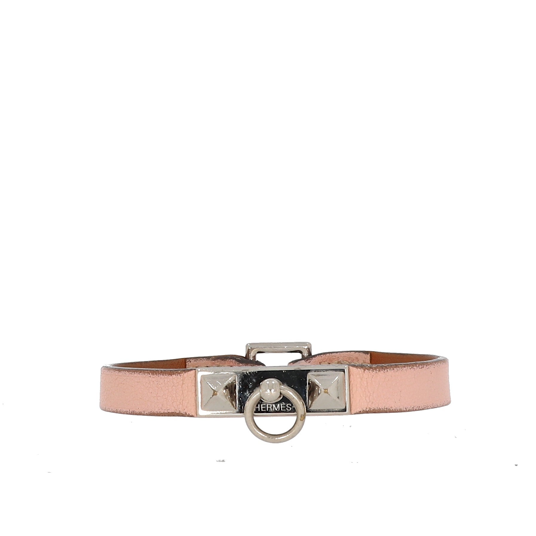 Hermes Collier Chien Red Leather Gold Bracelet