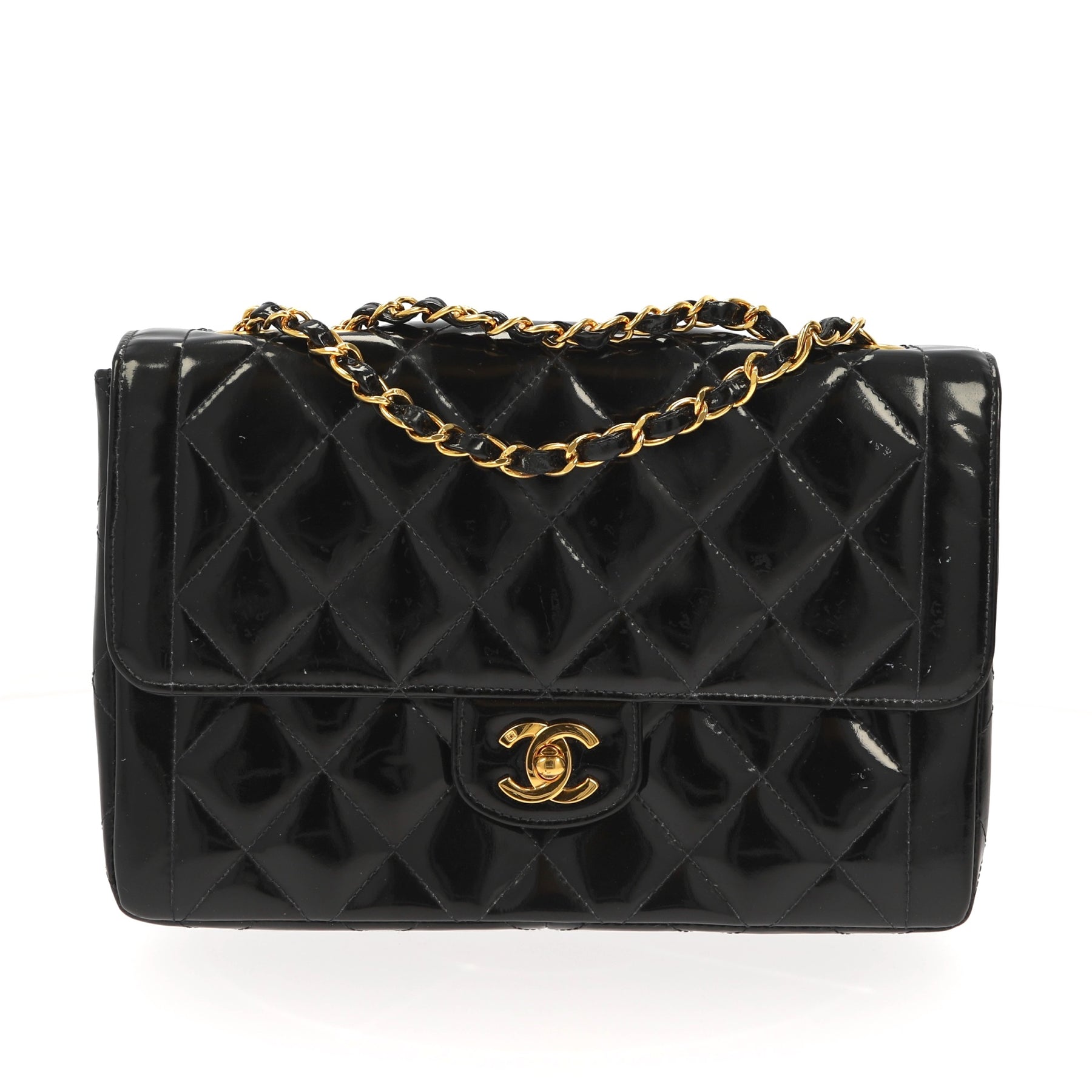 Chanel Timeless/Classique Shoulder Bag in Black Patent – Fancy Lux