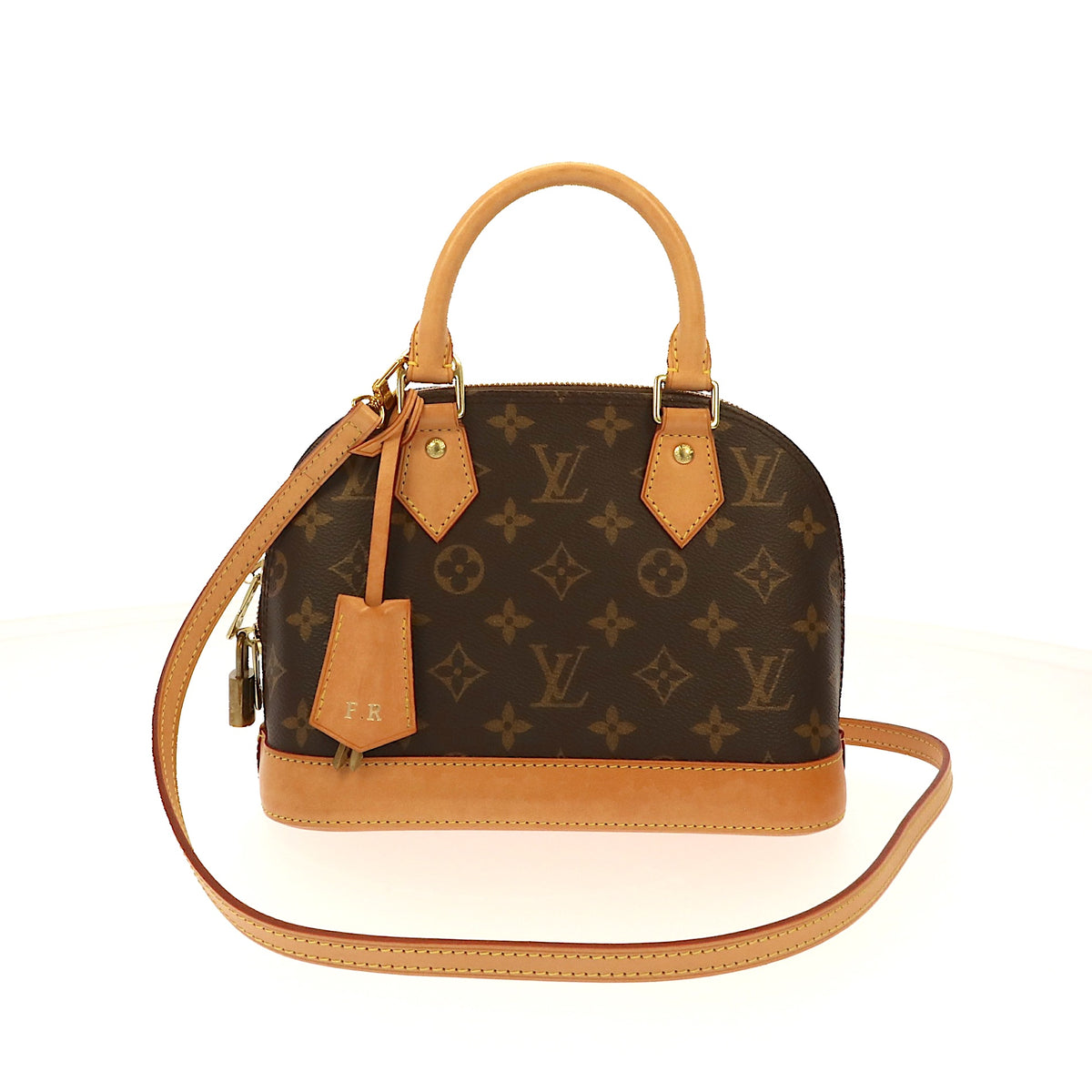 Alma bb leather handbag Louis Vuitton Brown in Leather - 29889192