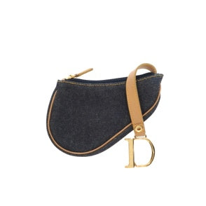 Christian Dior Saddle Wallet in Blue Denim/Jeans – Fancy Lux