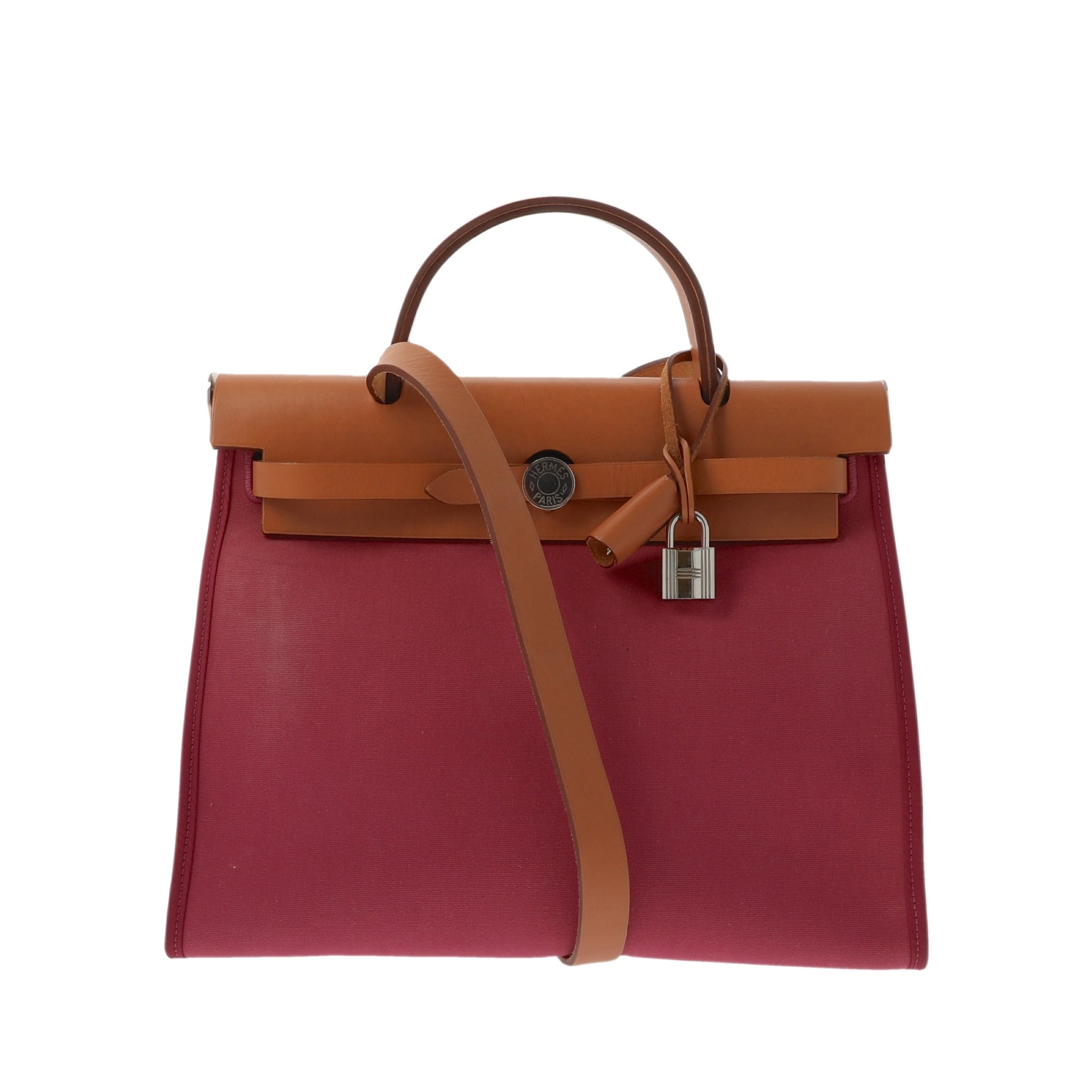 Hermès Herbag Handbag in Pink Fabric – Fancy Lux