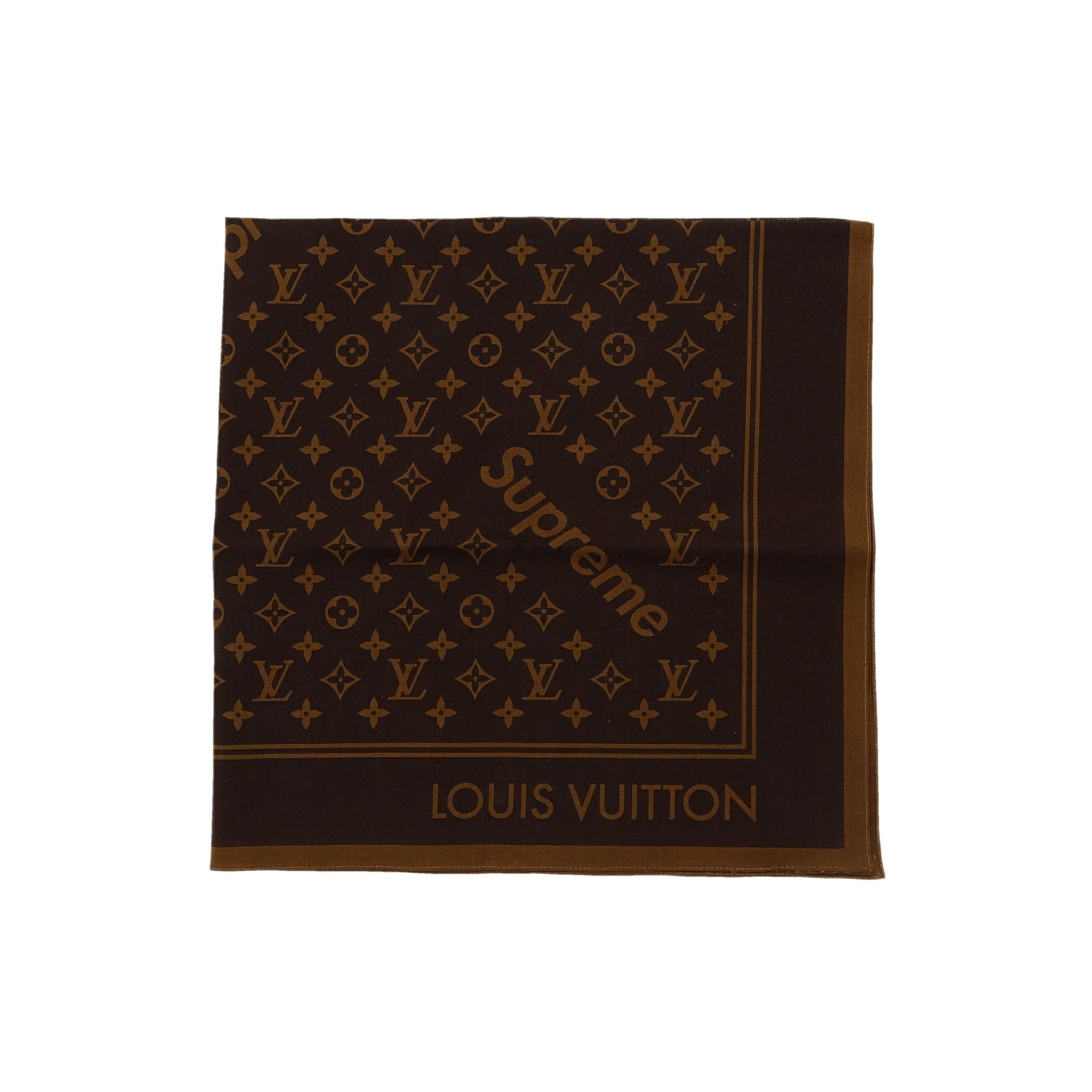 Supreme x Louis Vuitton Monogram Scarf Brown