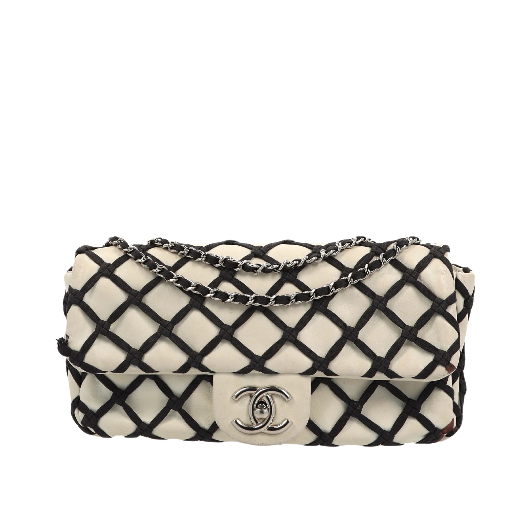 Limited Edition Chanel Timeless Shoulder Bag in white leather – Fancy Lux