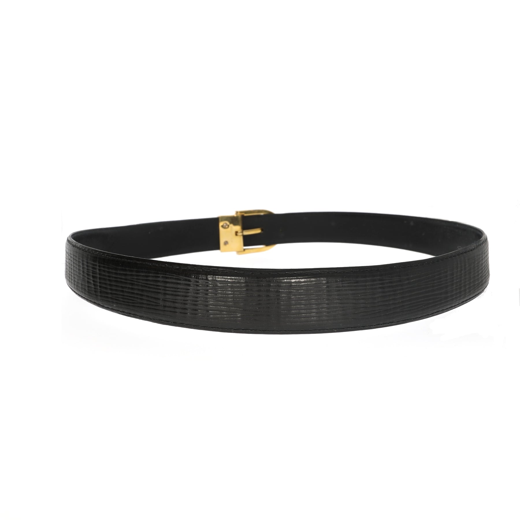 LOUIS VUITTON Belt EPI black leather - Cintura nera Louis Vuitton pelle EPI