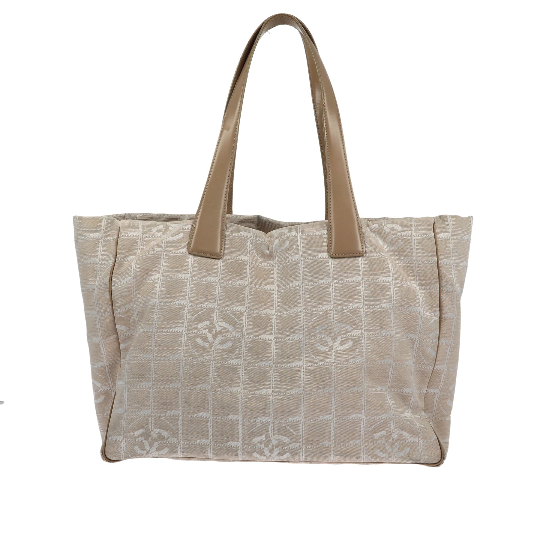 Chanel Shoulder Bag in Beige Fabric – Fancy Lux