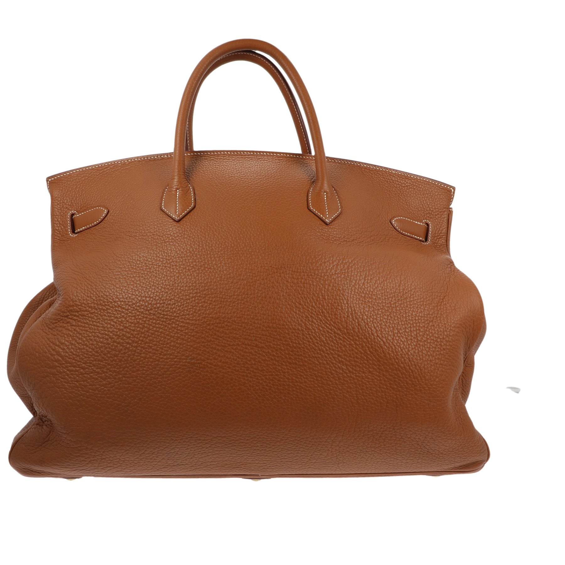 Hermes Brique Evergrain Leather Paris Bombay 50 Duffle Bag Hermes
