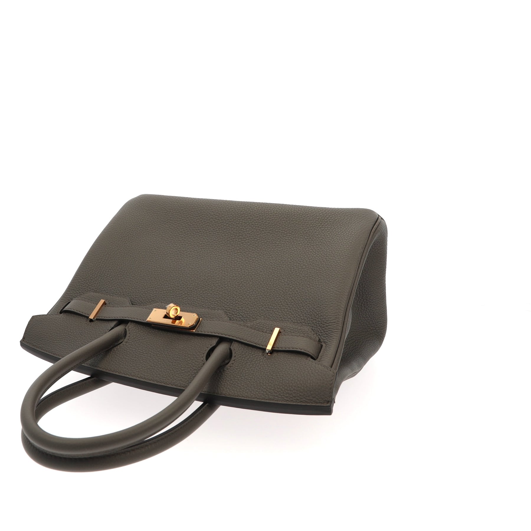 Hermès Birkin 30 Handbag in Etain color leather and Rose gold hardware –  Fancy Lux