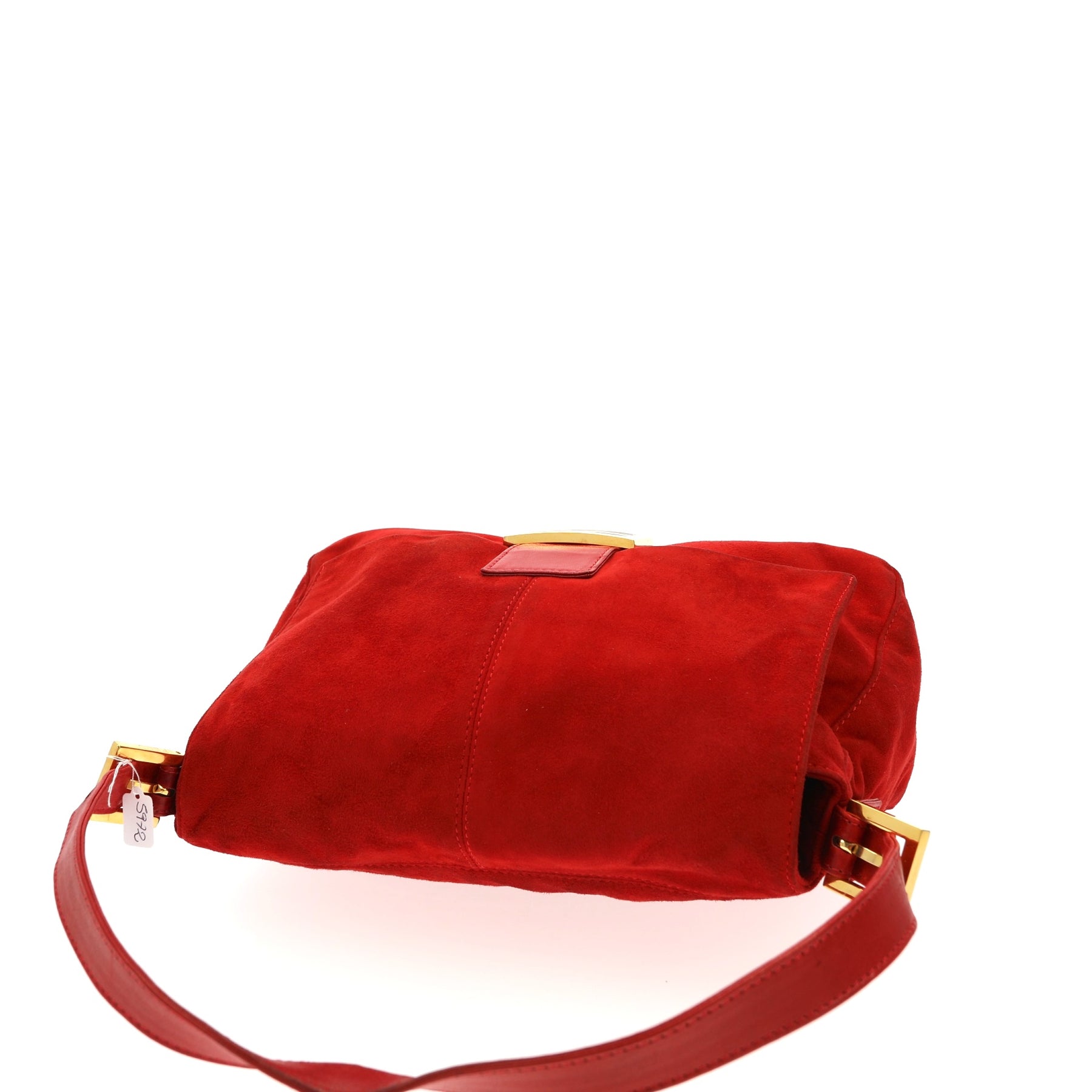 Mamma baguette leather handbag Fendi Red in Leather - 35109669