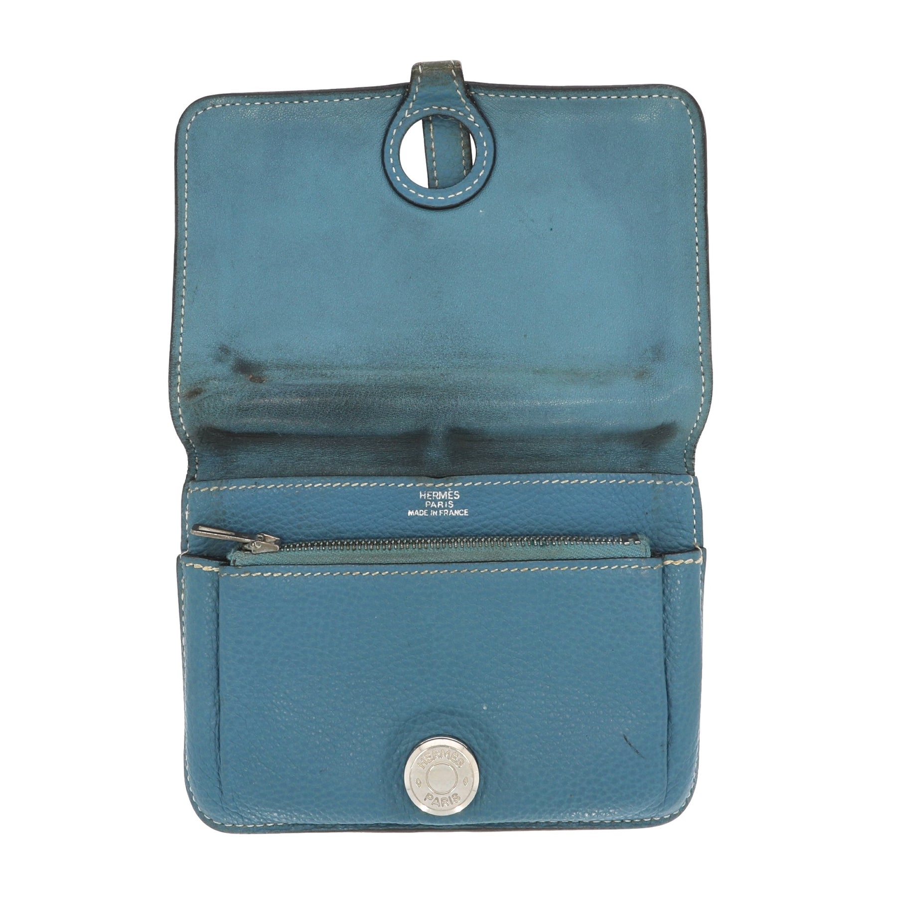 Hermès Dogon Wallet in Blue Leather – Fancy Lux