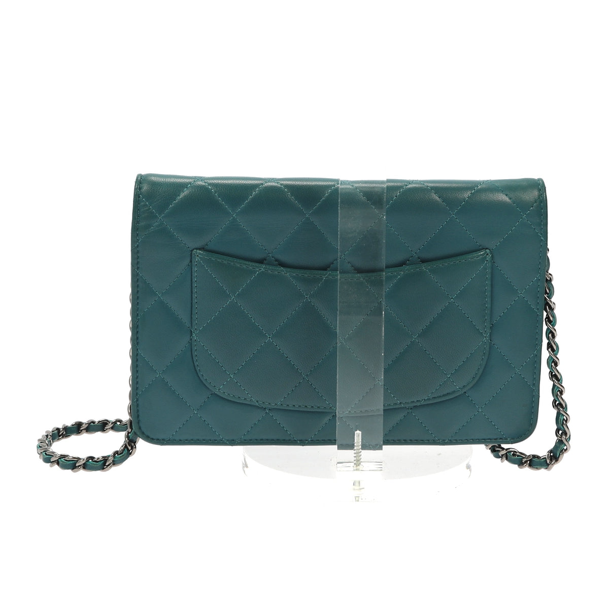 Chanel Timeless Gradient Metallic Quilted Calfskin Chain Wristlet Handbag