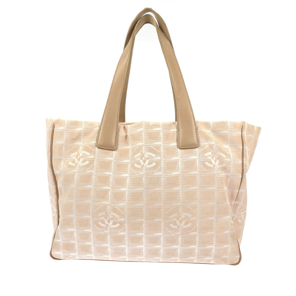 Chanel Shoulder Bag in Beige Fabric – Fancy Lux