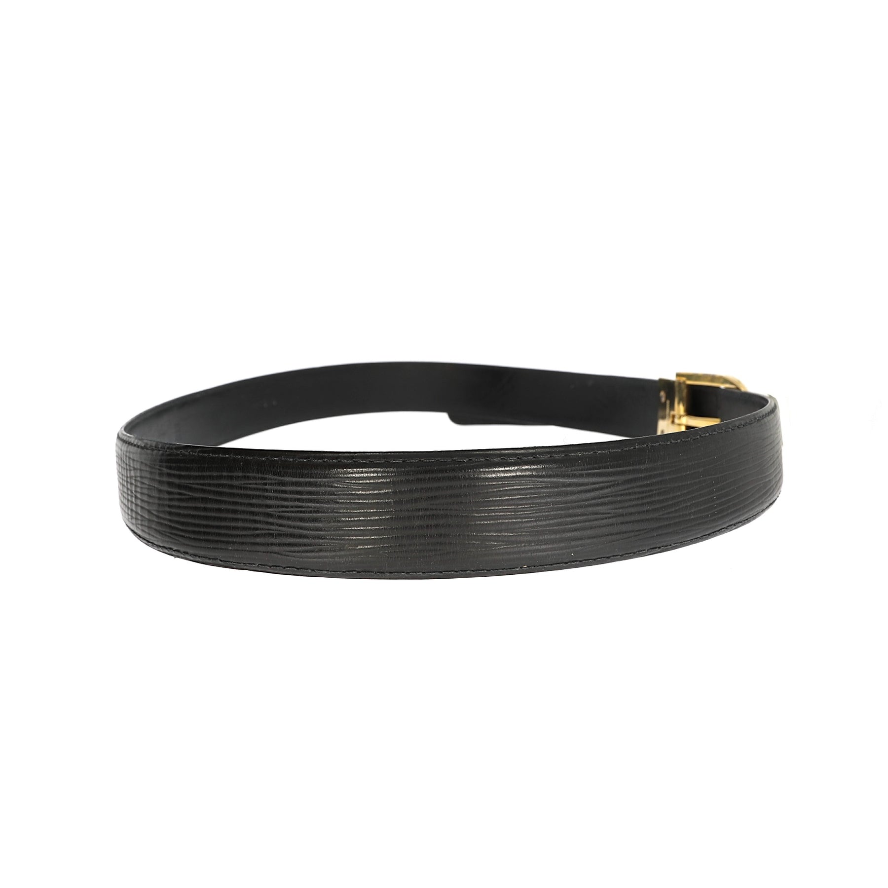 Cintura da uomo Louis Vuitton Saint-Germain in pelle nera, Nuova