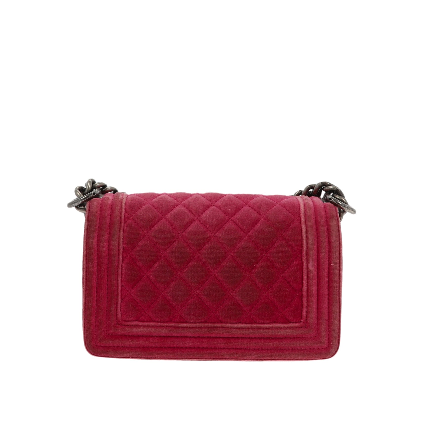 Boy velvet crossbody bag Chanel Pink in Velvet - 17554270