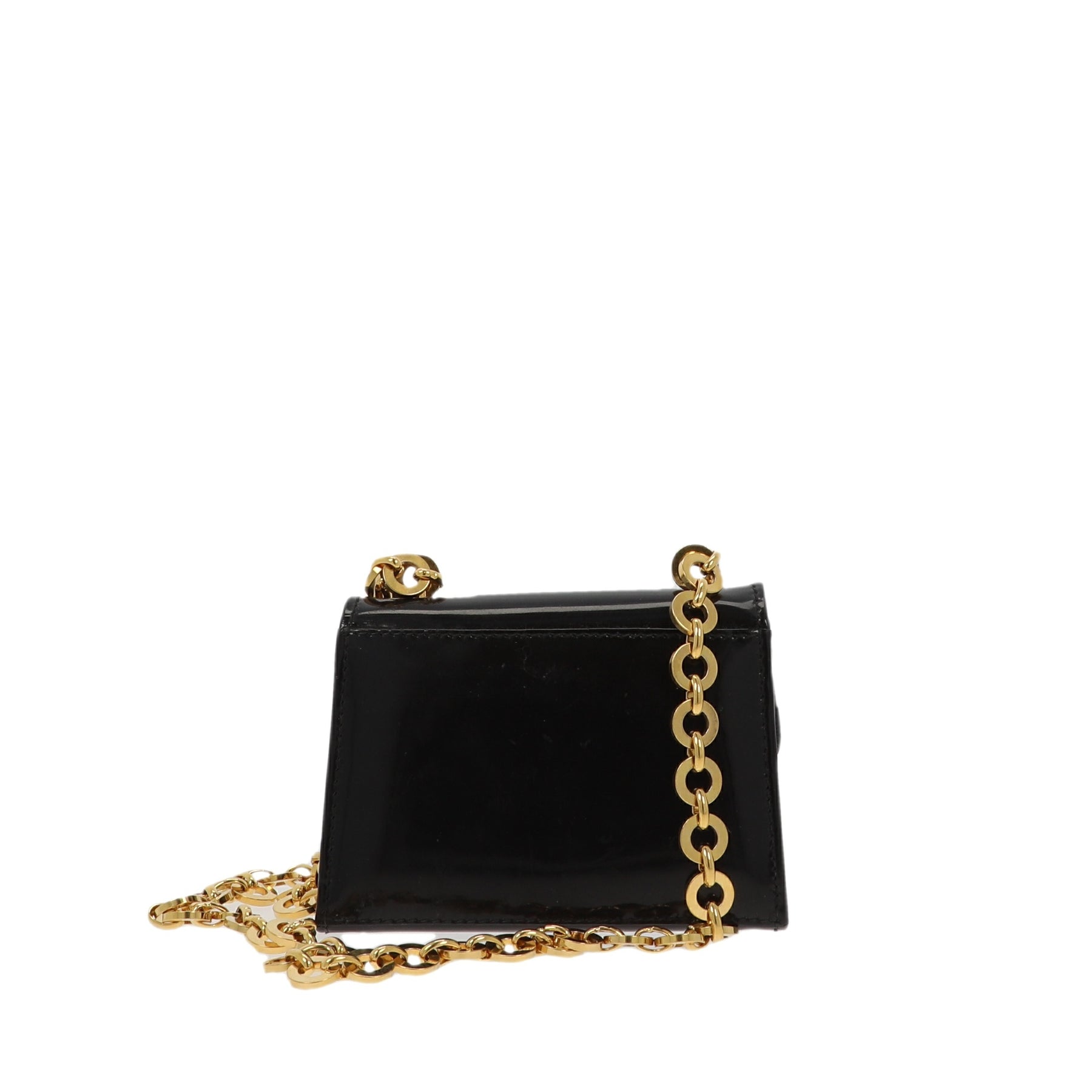 Celine Black Fabric Chain Pochette Bag Celine