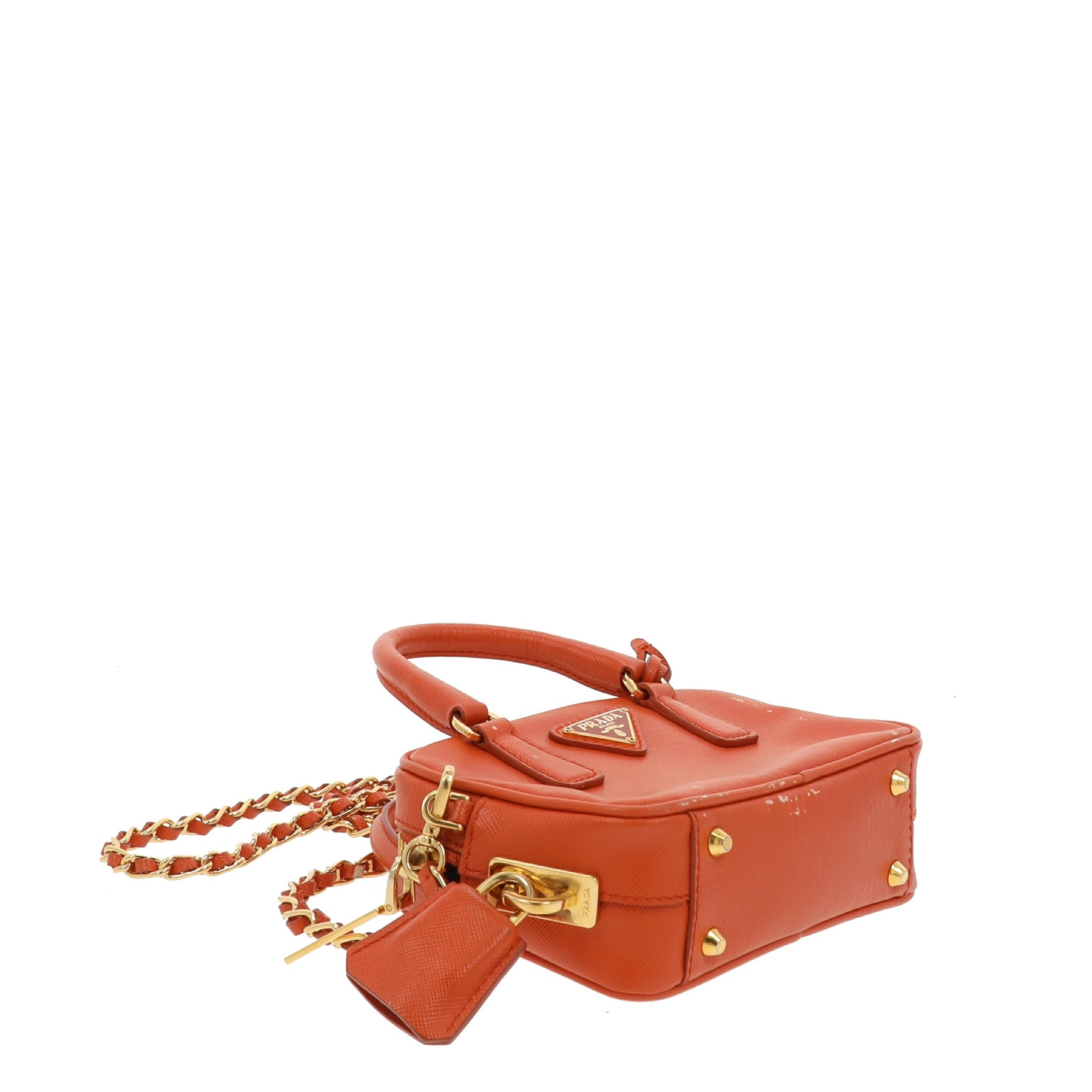 PRADA: Galleria bag in saffiano leather - Orange