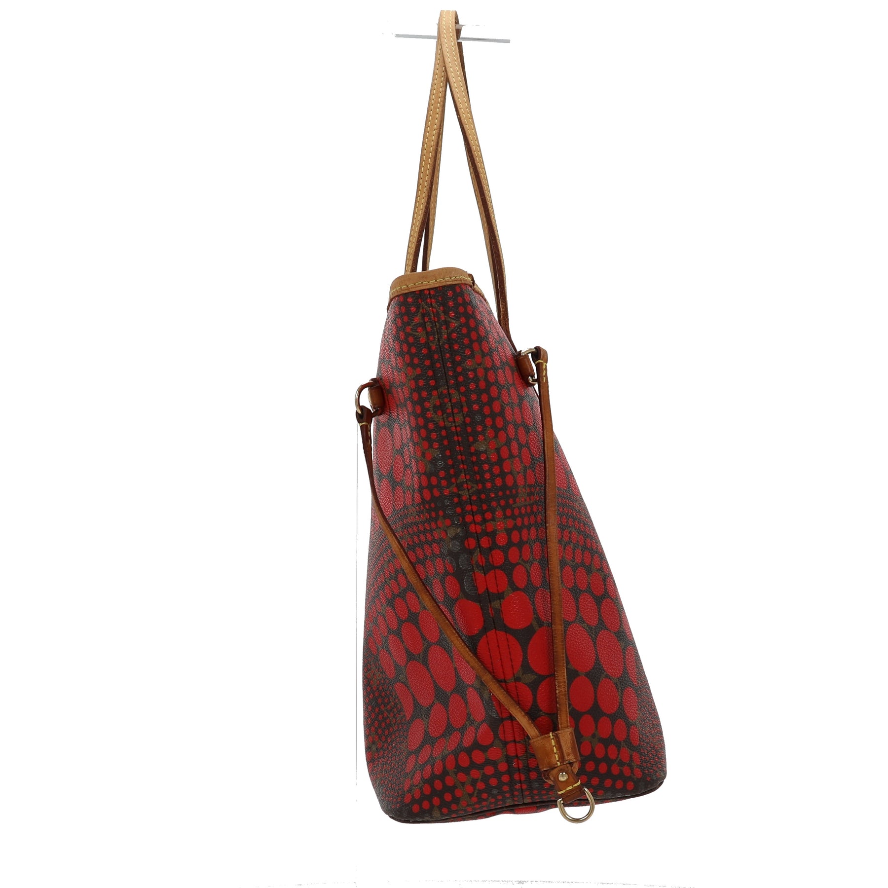 Louis Vuitton x Yayoi Kusama Neverfull MM Monogram Wave Dot Tote Bag Red  M40686