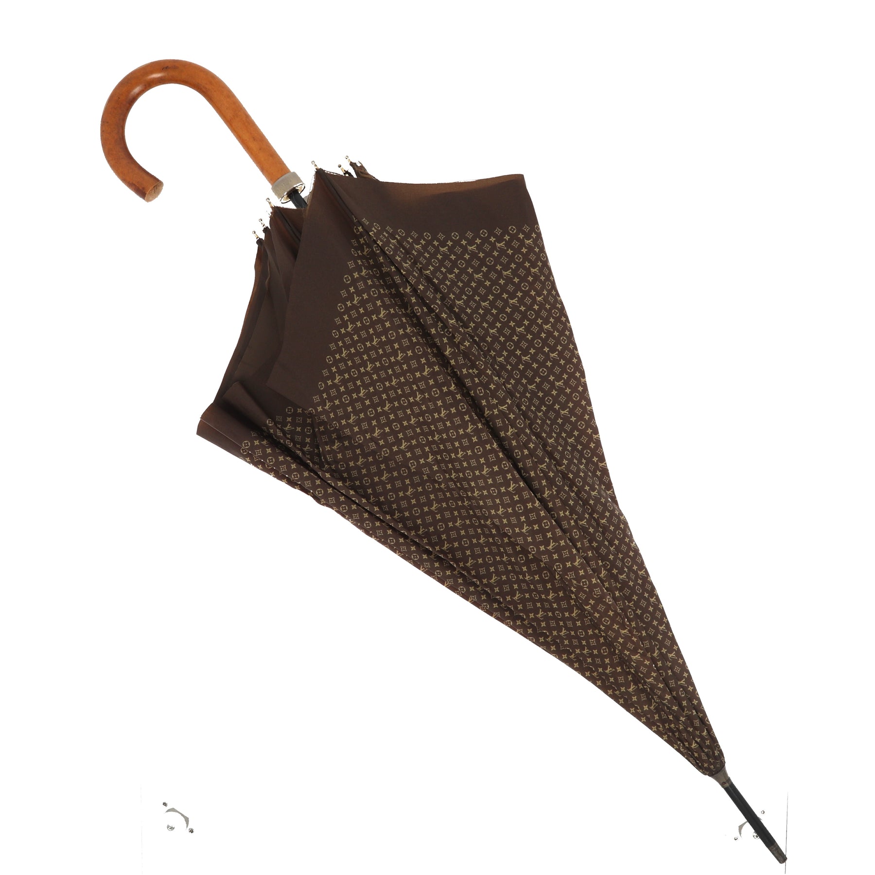 LOUIS VUITTON Monogram Parasol Parapluie Umbrella Black 54076