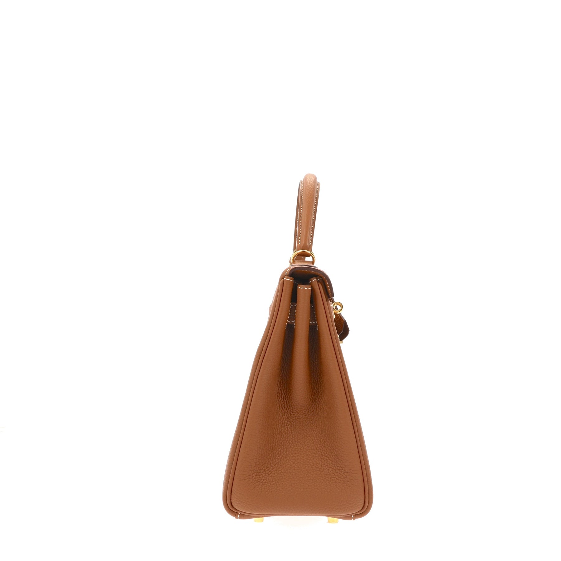 Kelly 25 leather handbag Hermès Pink in Leather - 31670288
