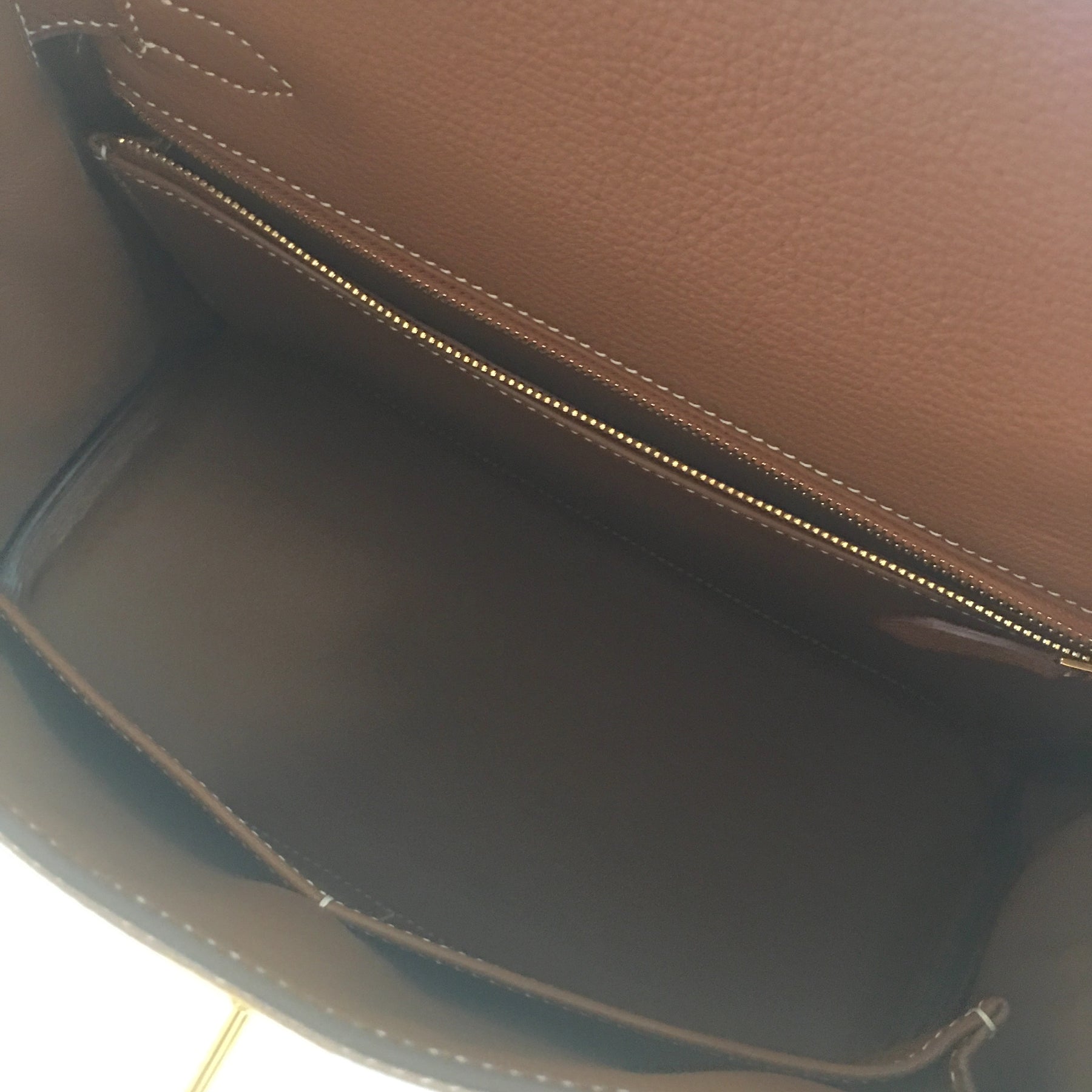 Kelly 25 leather handbag Hermès Blue in Leather - 33088689