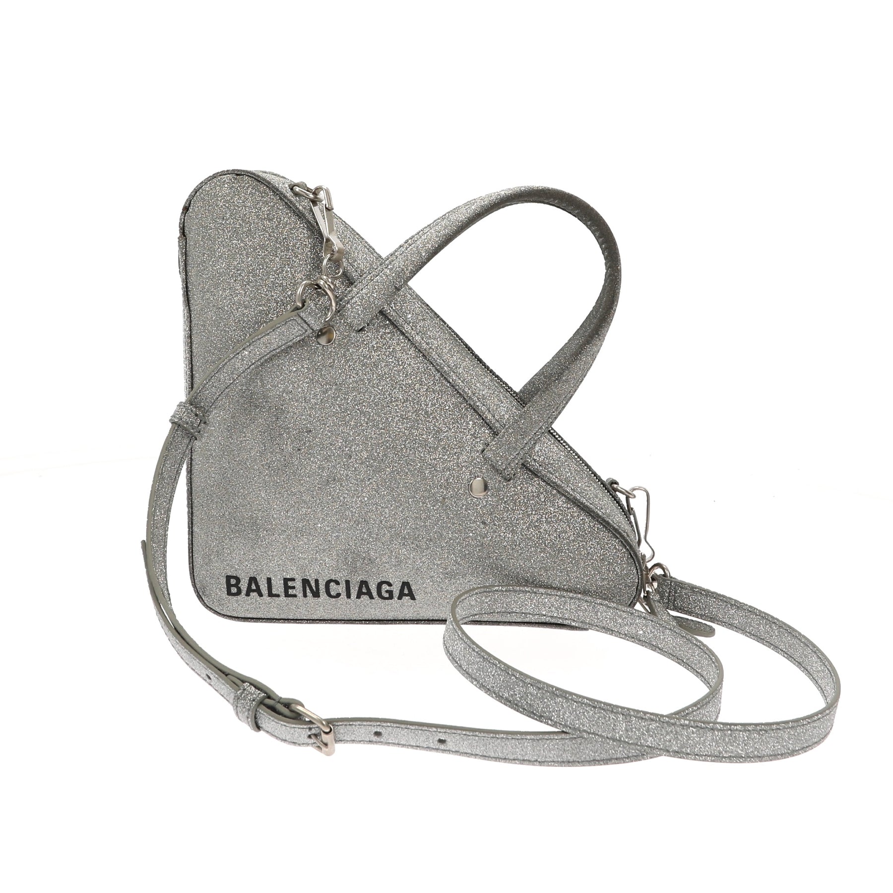 Shop Balenciaga Silver Glitter XS Shoulder Bag  Hypebae