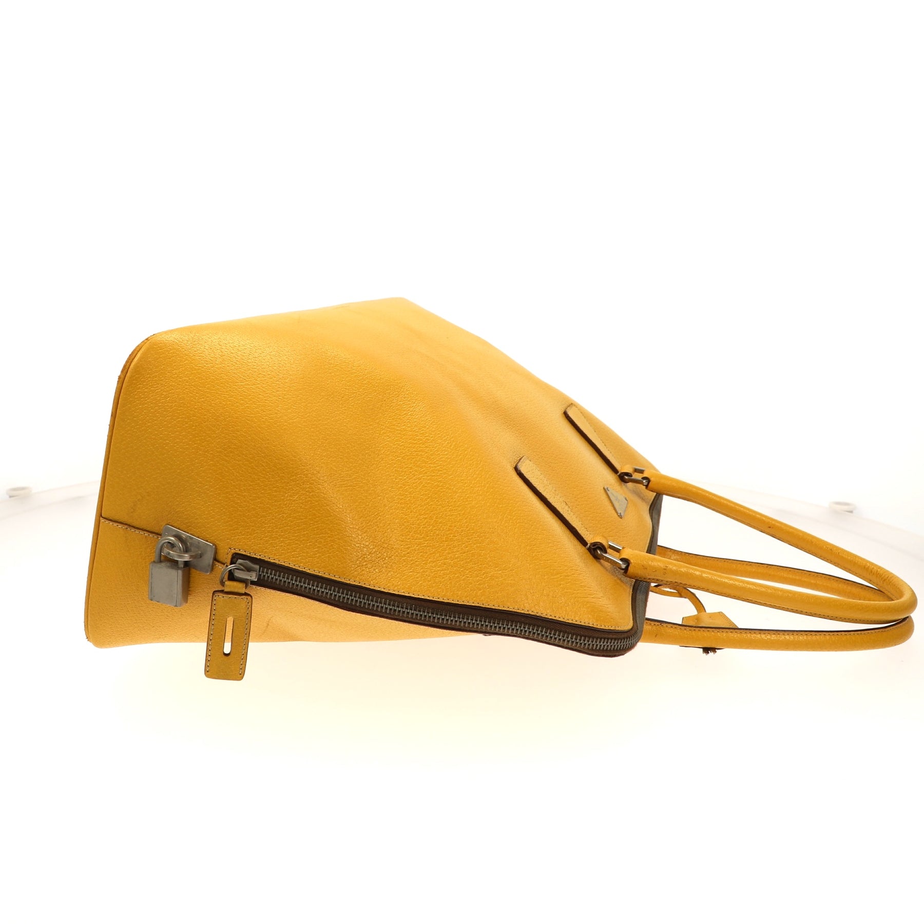 Prada Shoulder Bag in Yellow Leather – Fancy Lux