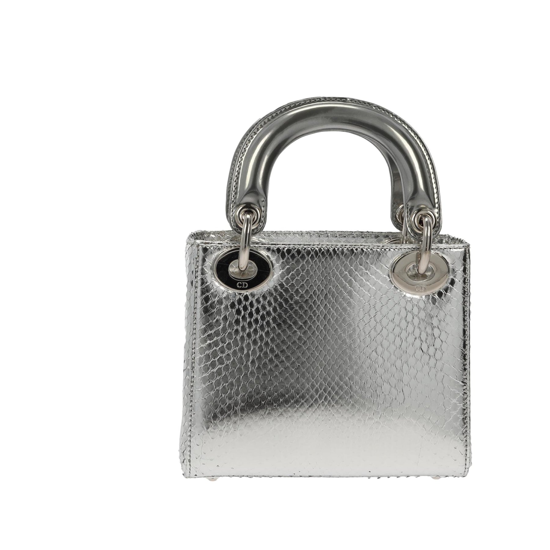Christian Dior Lady Dior mini bag silver metallic  Christian dior bags,  Designer purses and handbags, Lady dior mini